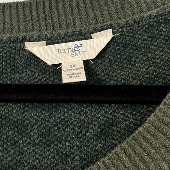 NWT Terra & Sky Women's Plus Size Scoop Neck Leopard Print Sweater Dress 3x - Picture 5 of 10